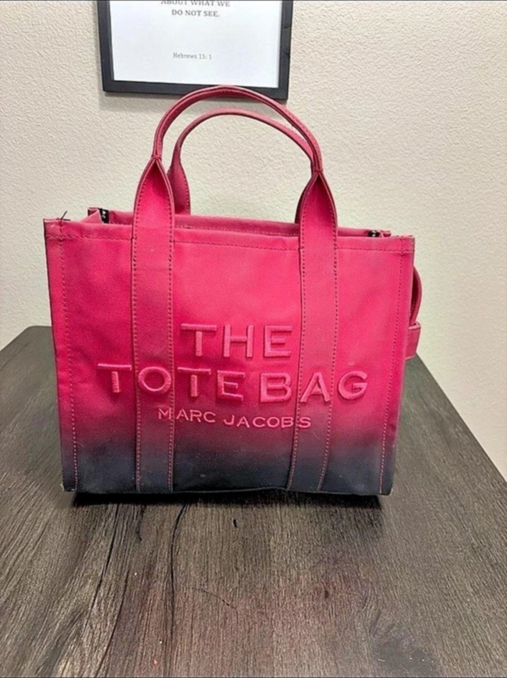 Marc Jacobs The Ombre Small Tote Bag Pink & Black